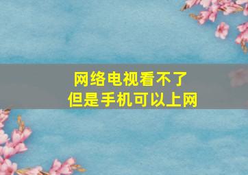 网络电视看不了 但是手机可以上网